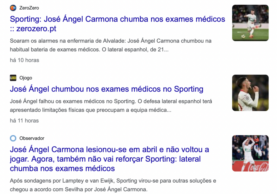 José Ángel Carmona lesionou-se em abril e não voltou a jogar. Agora, também  não vai reforçar Sporting: lateral chumba nos exames médicos – Observador